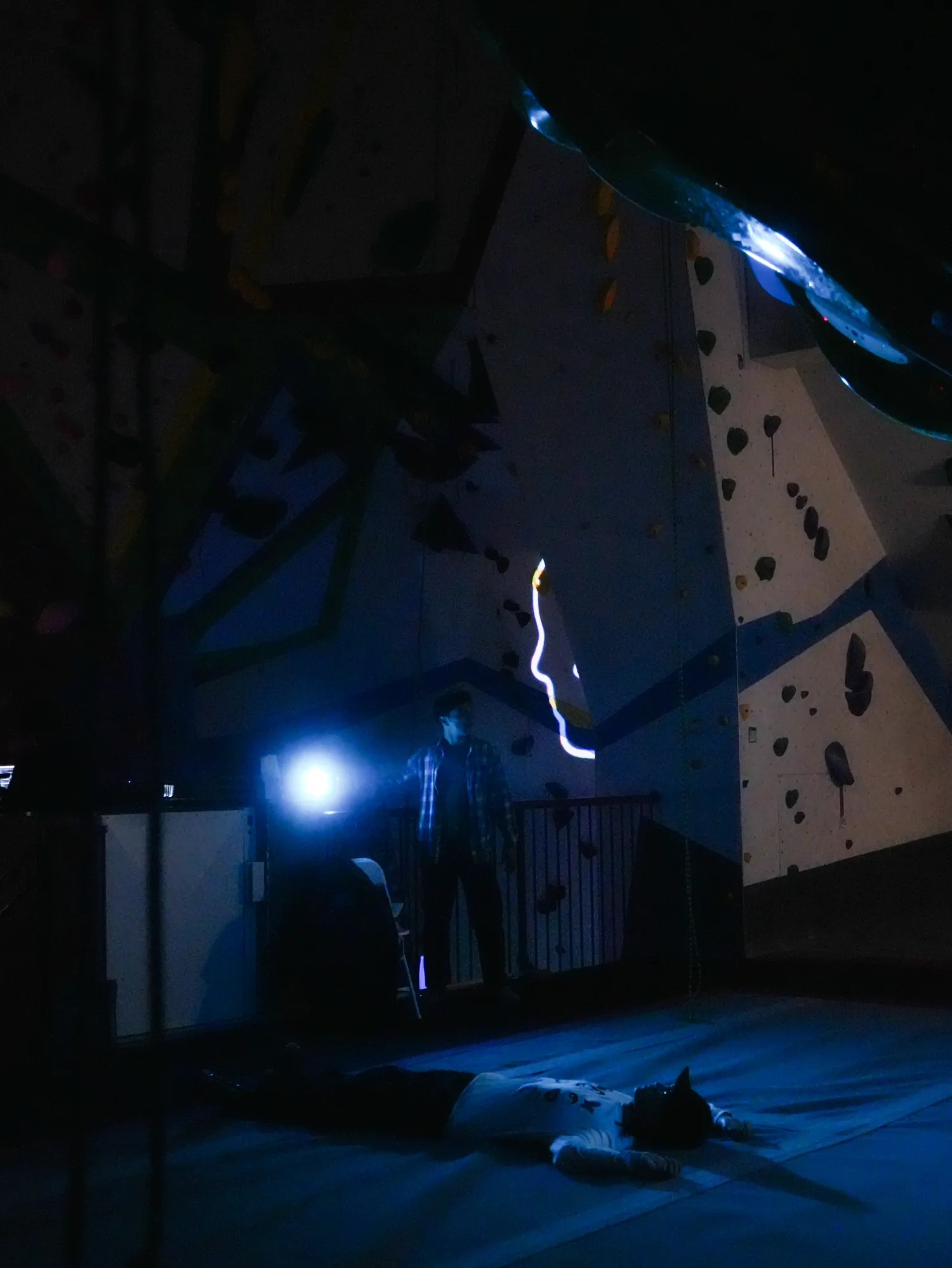 Lighting and climbing wall atmosphere at Vol. 2